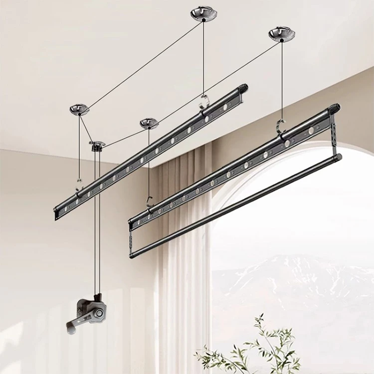 Hand-cranked Three-bar Round-bar Clothesline suppliers